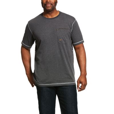 Ariat Work: Rebar Workman Camisetas Hombre - Gris Oscuro (AFVTP4835)